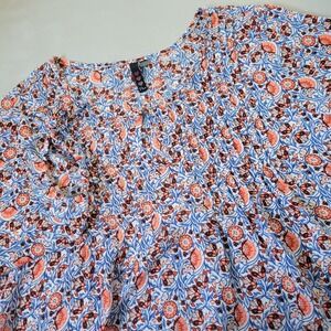 Heart‎ Soul Plus Women's 3XL 3/4 Sleeve Floral Print Boho Blouse Shirt